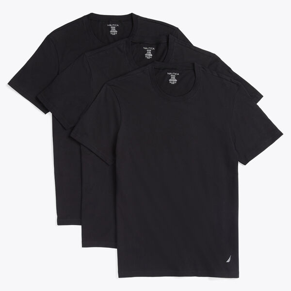 Crew T-Shirts, 3-Pack - True Black